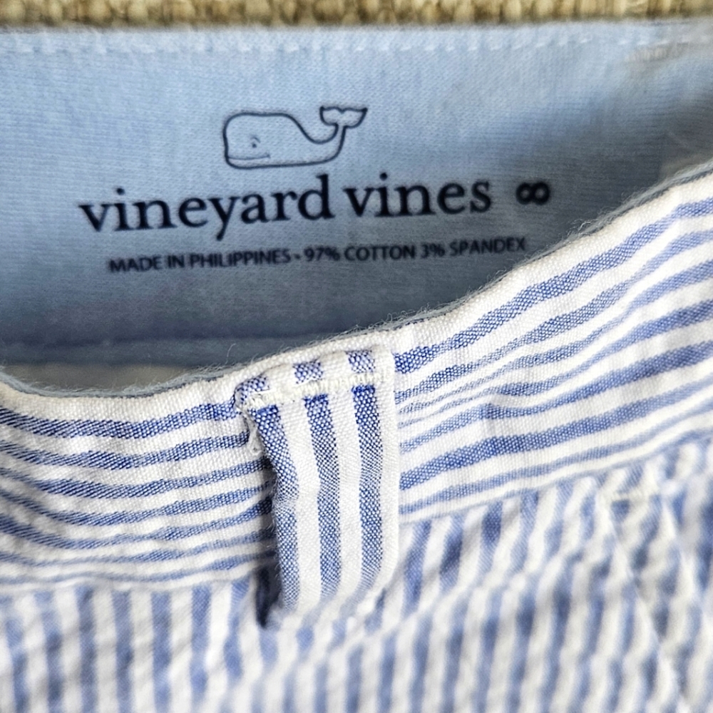 NEW Vineyard Vines Blue and White Striped Kids Shorts - Picture 7 of 12
